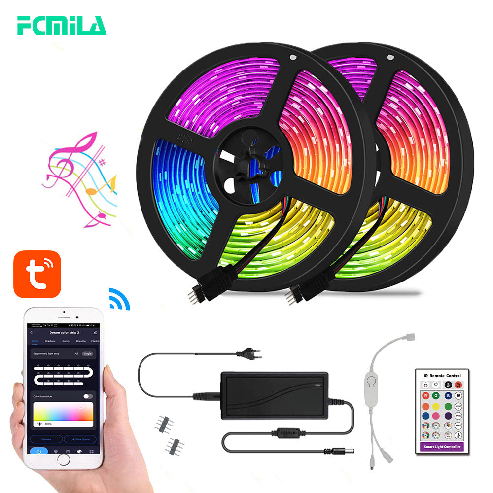 LED Strip Lights RGB 5050 Waterproof Flexible Ribbon installed under cabinet