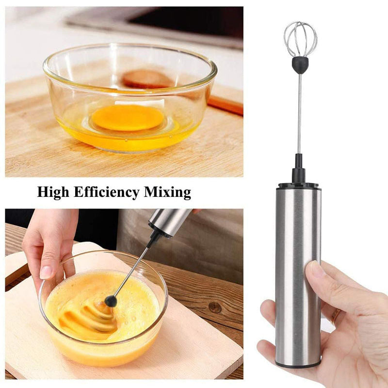 Electric Coffee Blender Milk Frother Whisk front view
