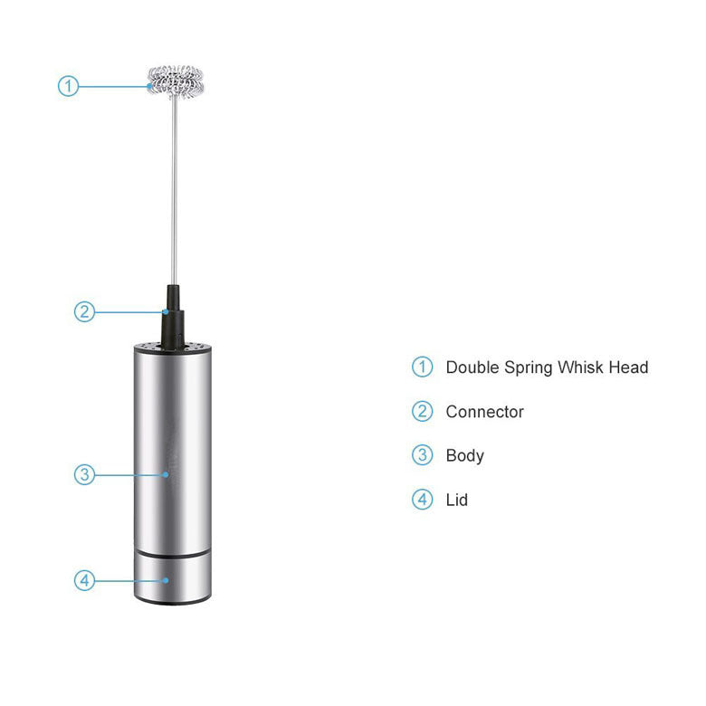Electric Coffee Blender Milk Frother Whisk front view