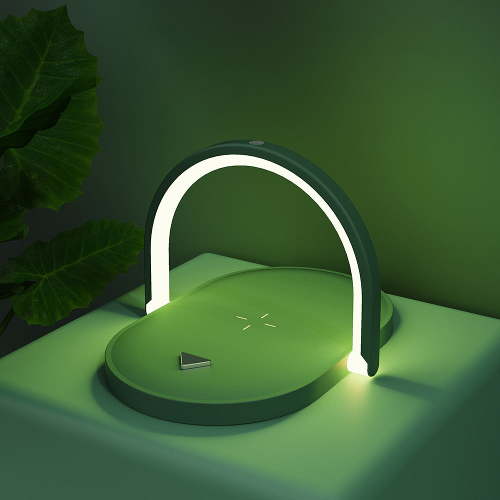 3 in 1 Wireless Charging Station Night Light in black