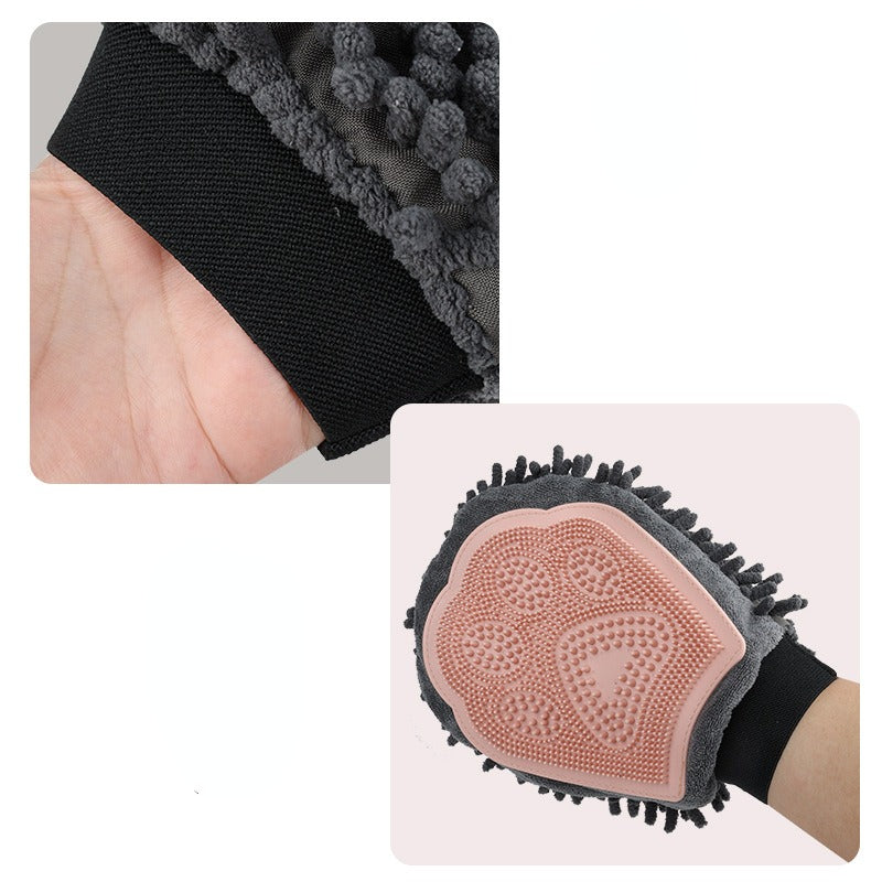 Pet Bathing Brush 2-in-1 Grooming Glove