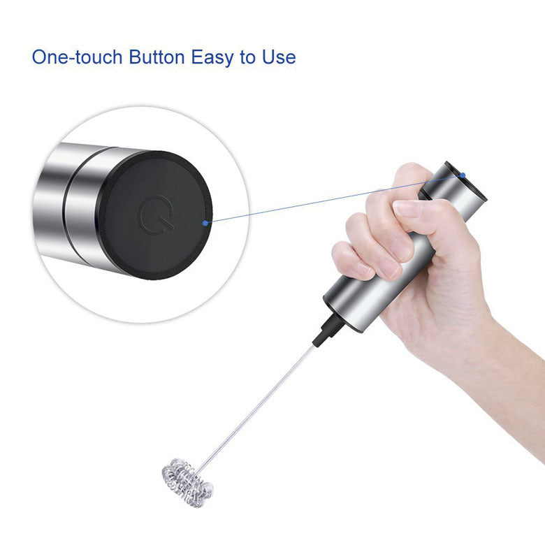 Electric Coffee Blender Milk Frother Whisk front view