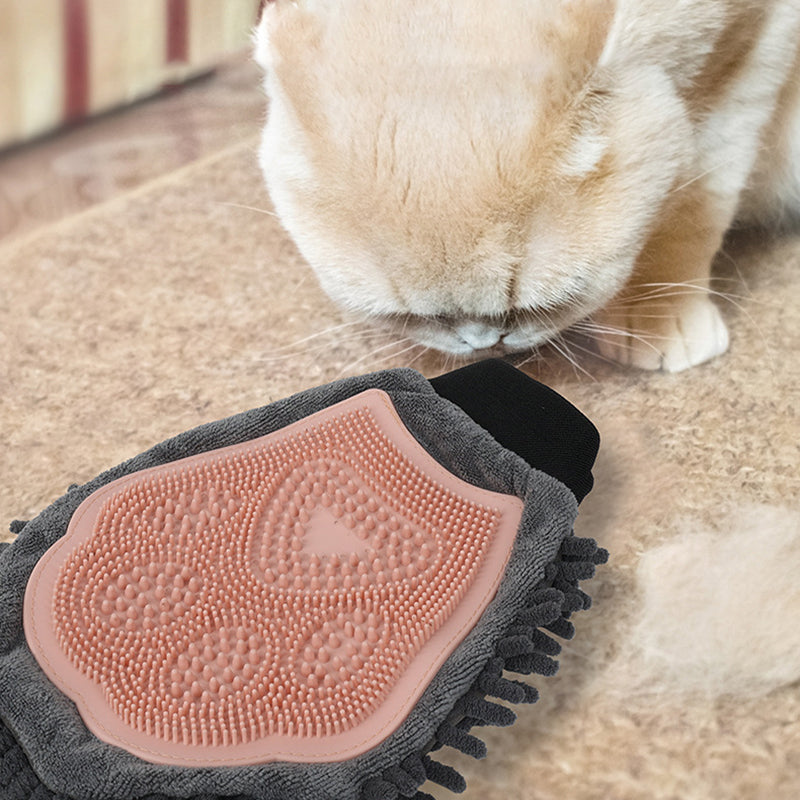 Pet Bathing Brush 2-in-1 Grooming Glove