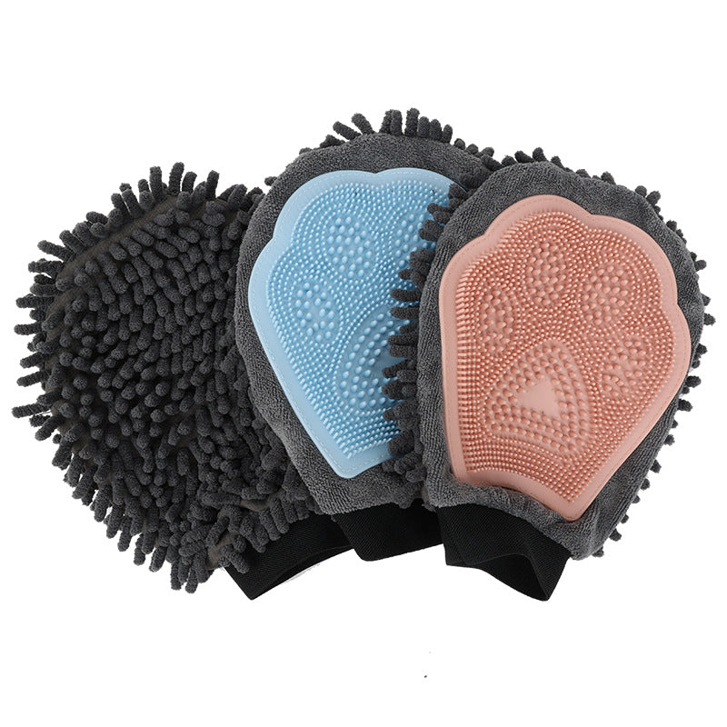 Pet Bathing Brush 2-in-1 Grooming Glove